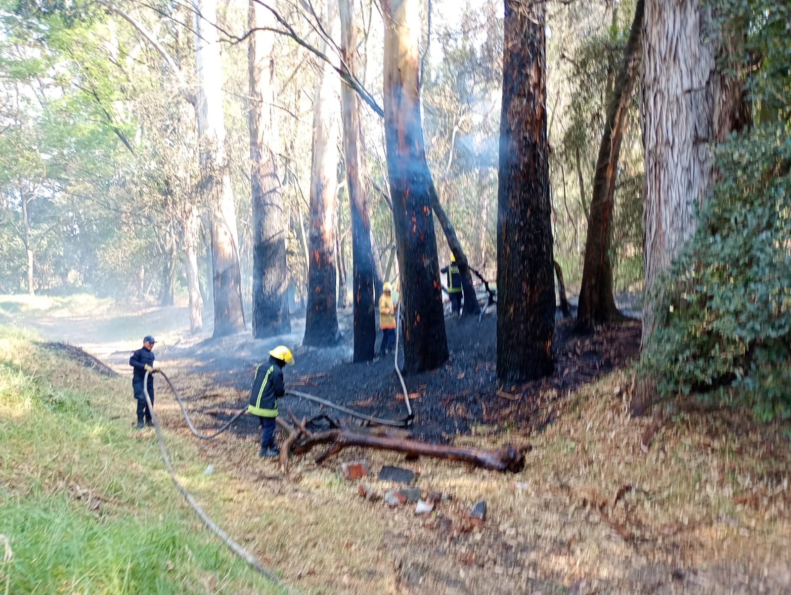 Suman esfuerzos Gobierno de Chiautempan, bomberos y vecinos para extinguir incendios; habrá sanciones a responsables